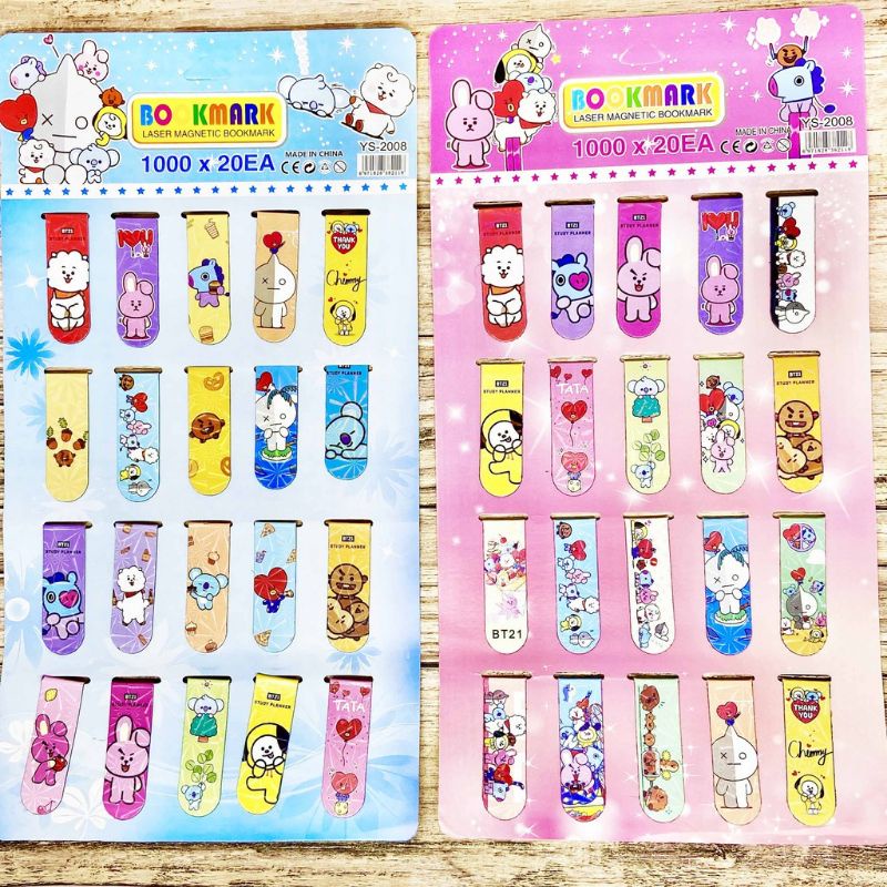 Jual Pembatas Buku BTS BT21 Karakter Magnet Harga Pc Shopee Indonesia