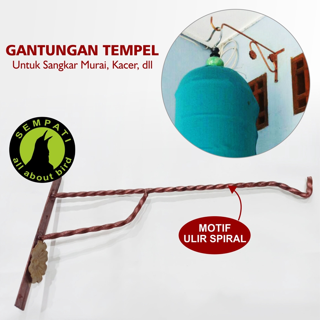 Jual GANTUNGAN BESI SANGKAR BURUNG TEMPEL ULIR JALA Shopee Indonesia