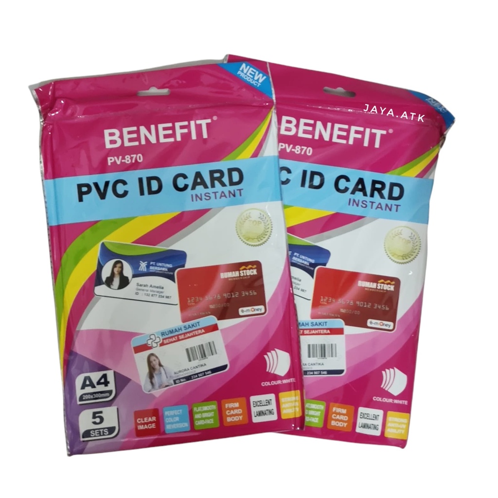 Jual KERTAS PVC ID CARD KERTAS PRINT KARTU ID ISI 5 SET MURAH BAGUS