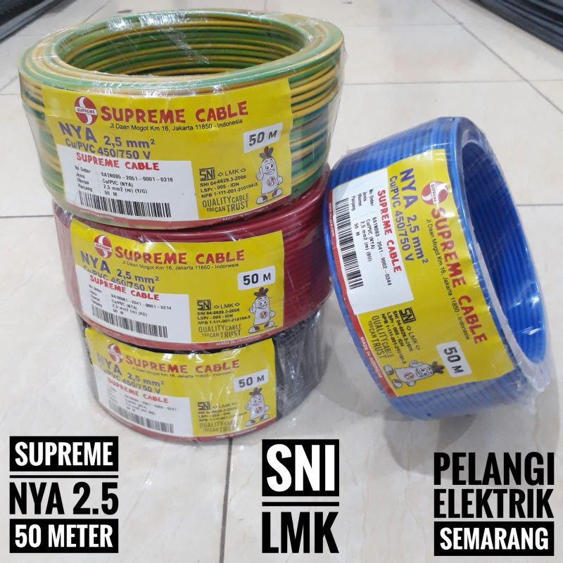 Jual Supreme Kabel Listrik Nya X Kawat Engkel Sni Lmk