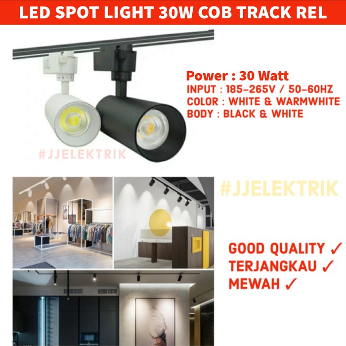 Jual Lampu Sorot Rel W Watt Cob Led Track Light Spotlight Shopee