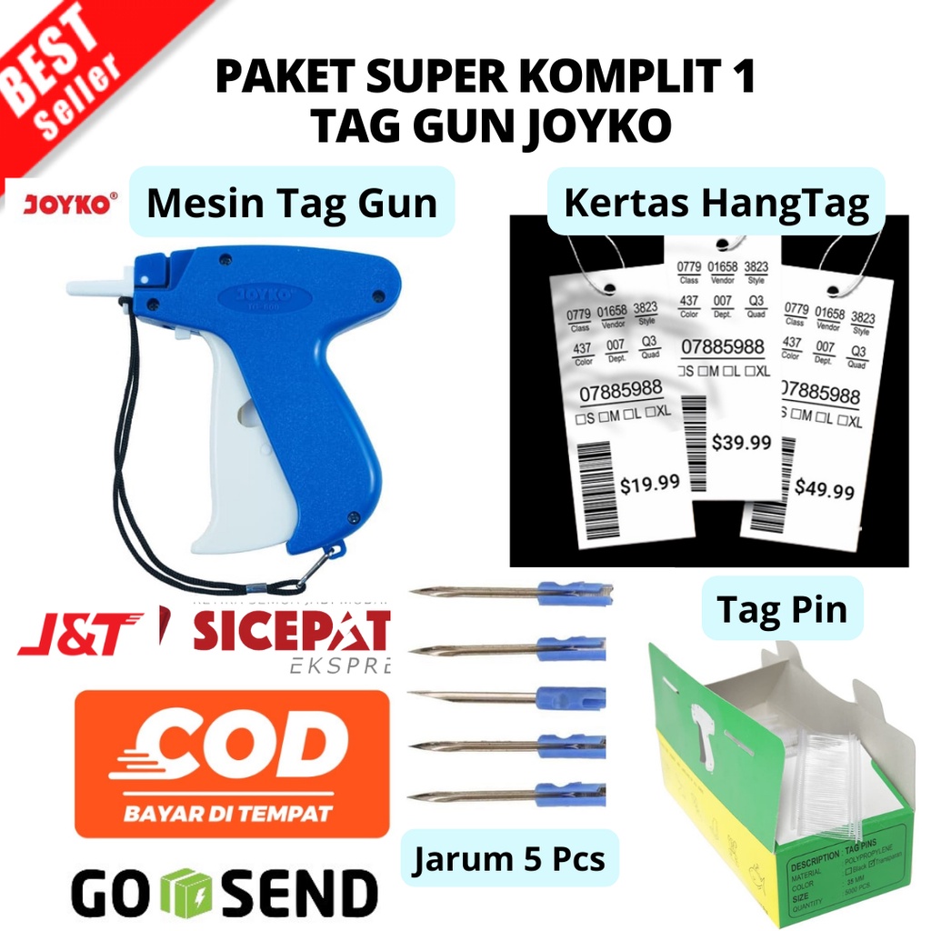 Jual Bayar Di Tempat Paket Super Komplit Tag Gun Merek Joyko Alat