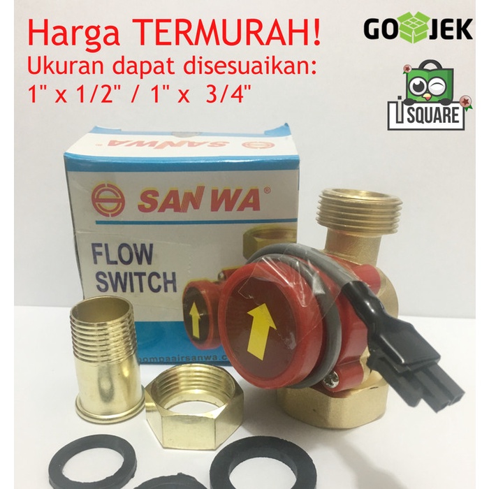 Jual Otomatis Pompa Booster Water Flow Switch Merk SANWA 1 X 3 4