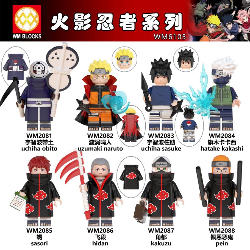 Jual Mainan Naruto PGM996105 Figure Anime Itachi Sasuke Kakashi Obito