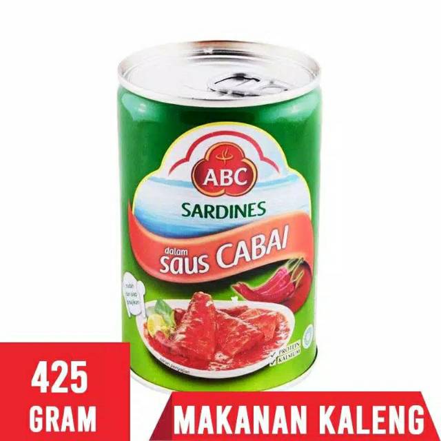 Jual ABC Sardines Sarden Dalam Saus Cabai 425gr 1 Dus Isi 24 Pcs