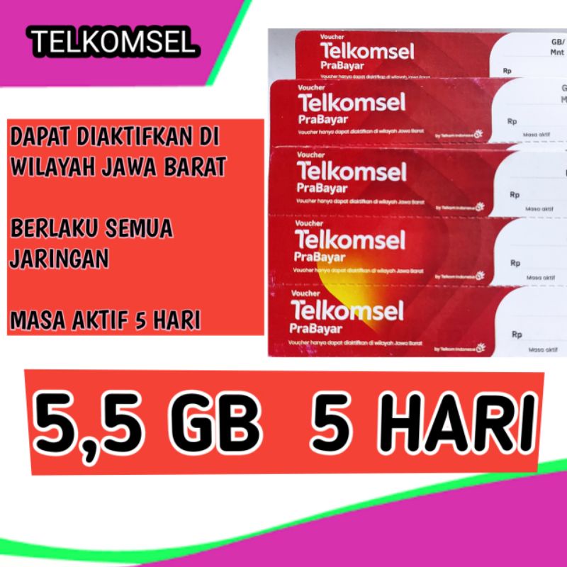 Jual Voucher Telkomsel Gb Hari Jabar Shopee Indonesia