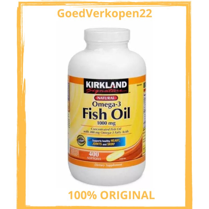 Jual Kirkland Signature Omega 3 Fish Oil 1000 Mg 1000mg 400 Shopee