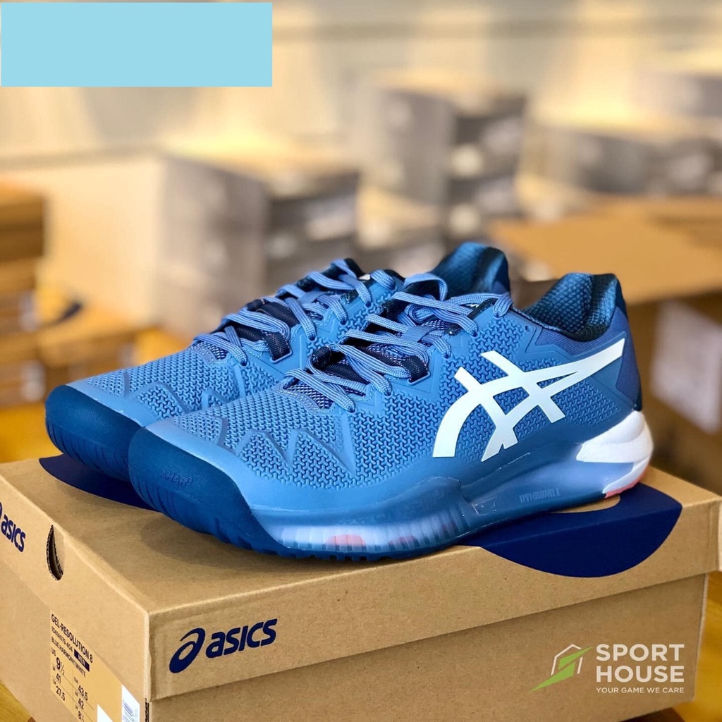 Jual Sepatu Tennis Tenis Asics Gel Resolution 8 Blue Harmony 2022