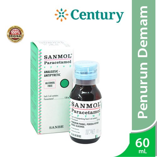 Jual Sanmol Paracetamol Sirup Ml Penurun Panas Demam Shopee