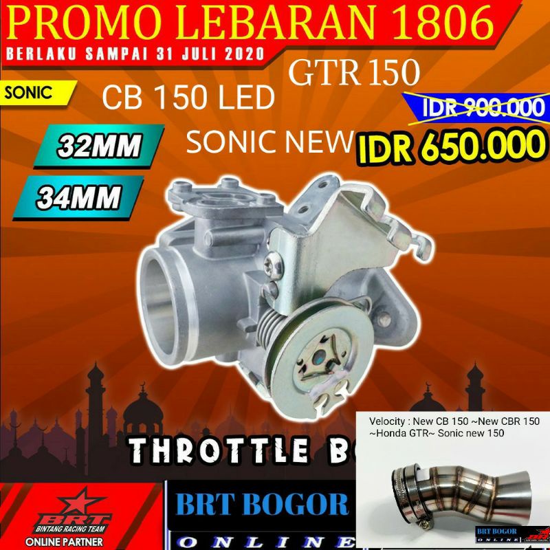 Jual Throttle Body Brt Tb Sonic Gtr Cbr Led Cb R Led Mm Mm