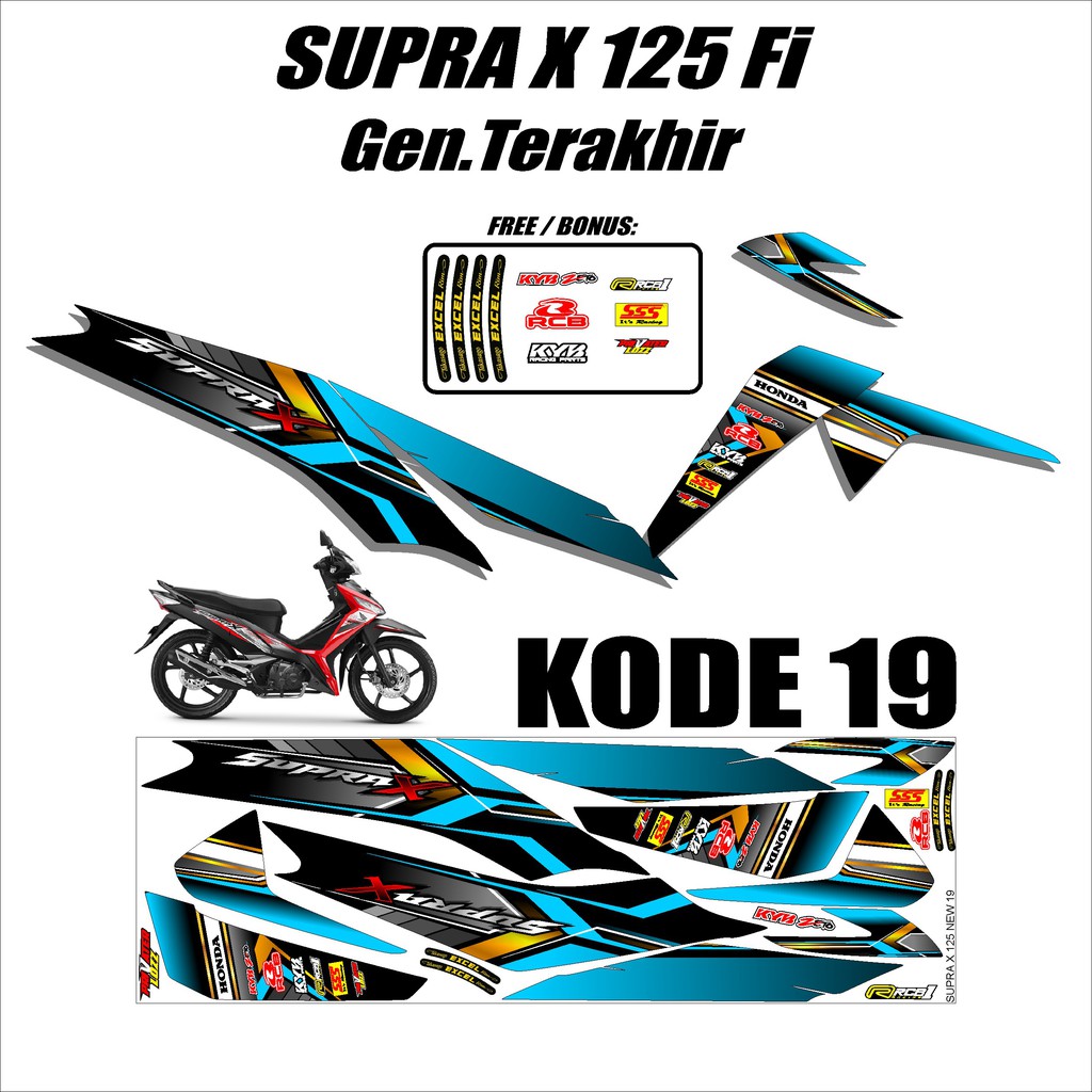 Jual Cod Sticker Striping Supra X Fi Stiker Lis Variasi Supra X