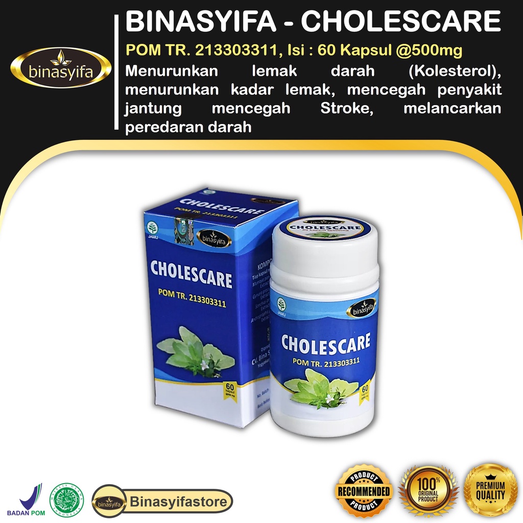 Jual CHOLESCARE Original Obat Asam Urat Dan Penurun Kolesterol