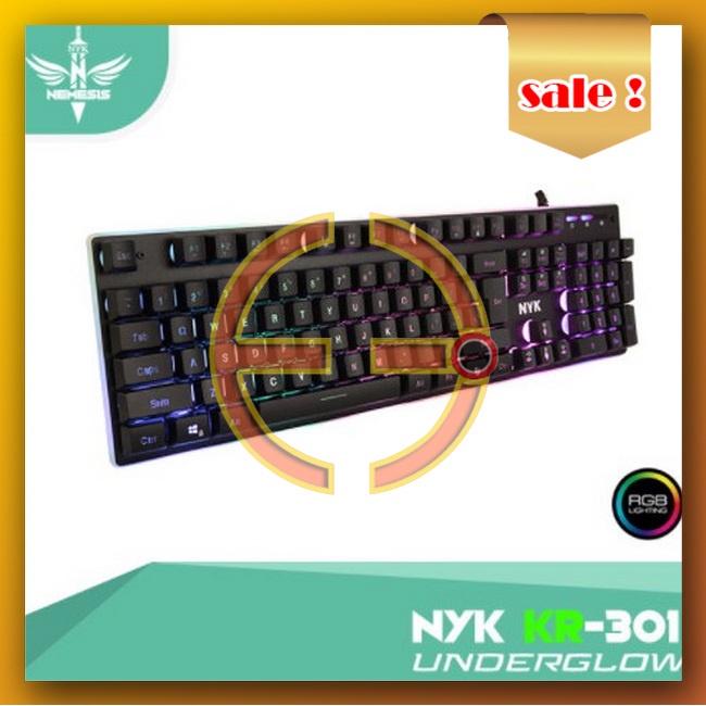 Jual Keyboard Nyk Kr Underglow Rubber Dome Nemesis Rgb Gaming