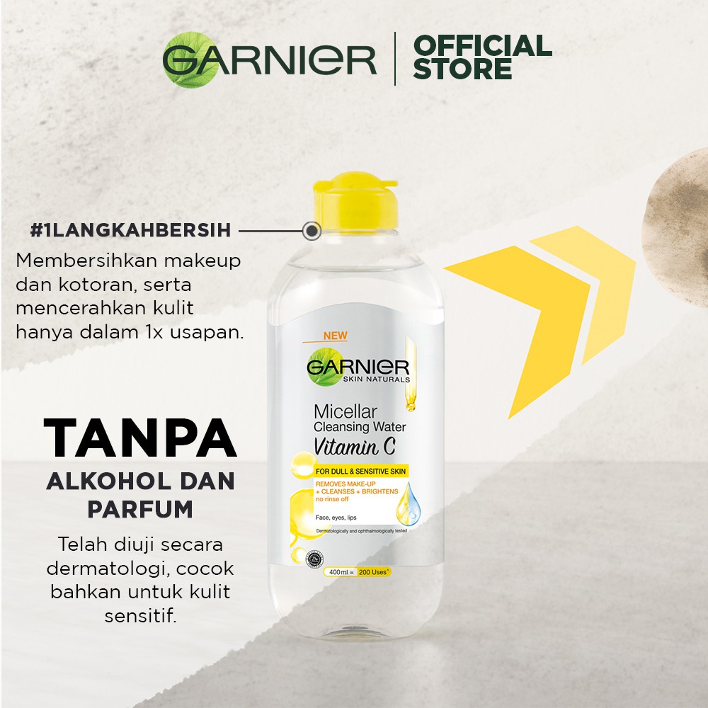 Jual GARNIER MICELLAR CLEANSING WATER VITAMIN C Shopee Indonesia