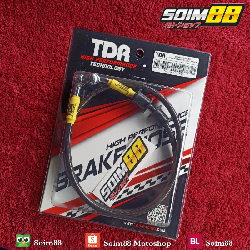 Jual Selang Rem Brake Hose Tdr Hitam Carbon Inch Cm Shopee Indonesia