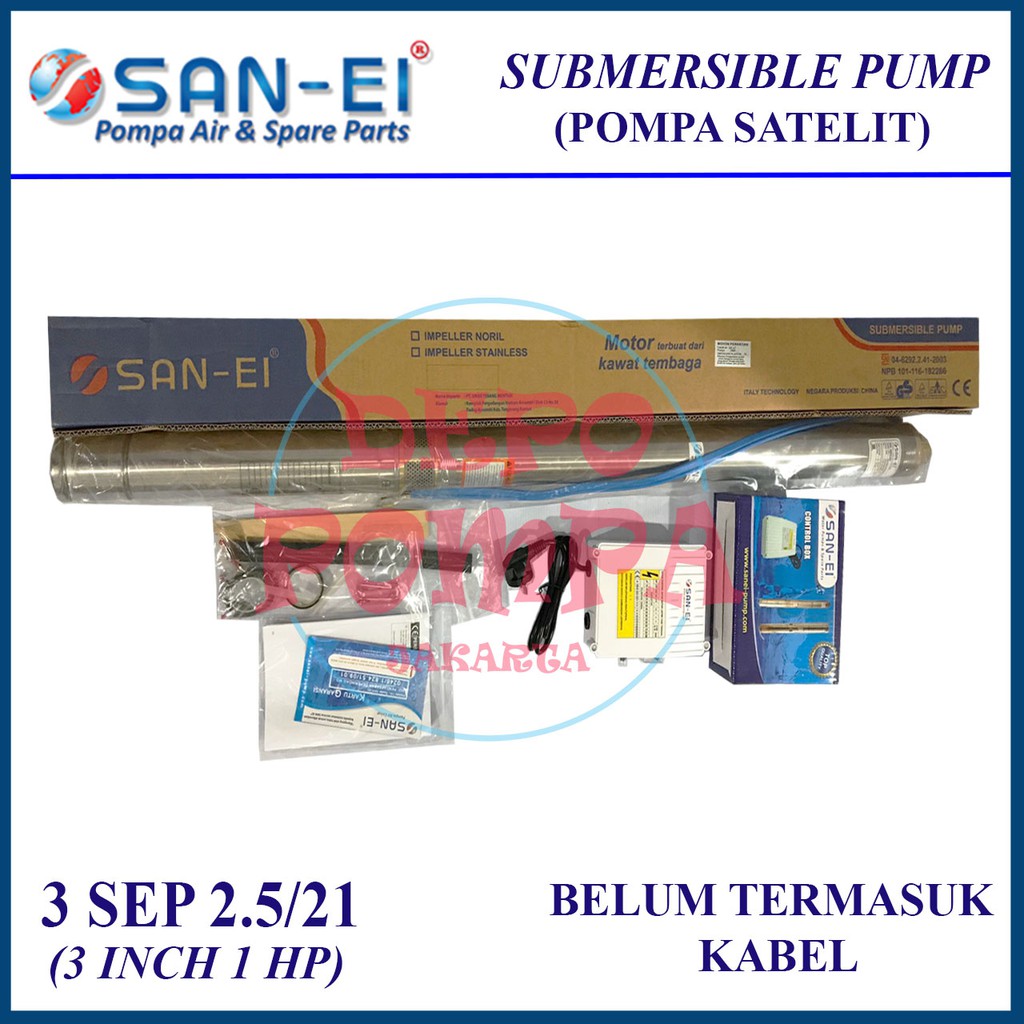 Jual Pompa Air Satelit SAN EI 3 INCH 1 HP Satelit 1 HP TANPA KABEL