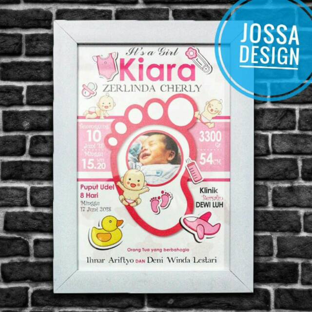 Jual Frame Newborn Biodata Bayi Shopee Indonesia