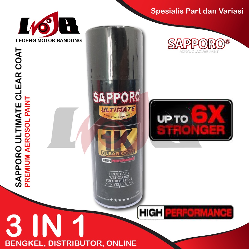 Jual SAPPORO ULTIMATE K81 1K Clear Coat Cat Semprot Aerosol Paint