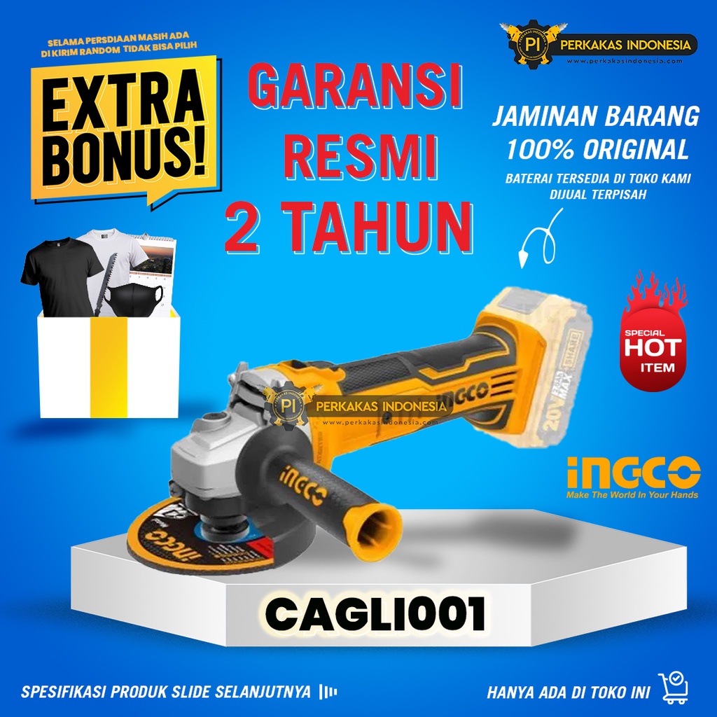 Jual Mesin Gerinda Cordless Angle Grinder Ingco Cagli V