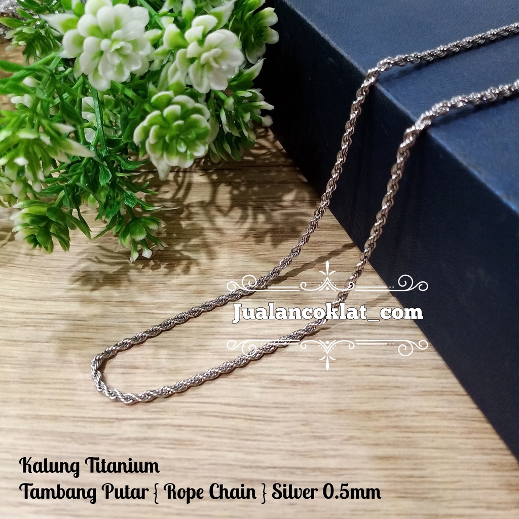 Jual SILVER SERIES Rantai Kalung Titanium Stainless 316L HIGH QUALITY