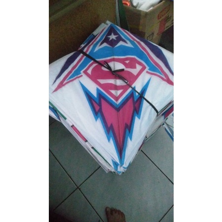 Jual Layangan Kertas Sablon Kualitas Super Uk 70 65 55 Cm Isi 50