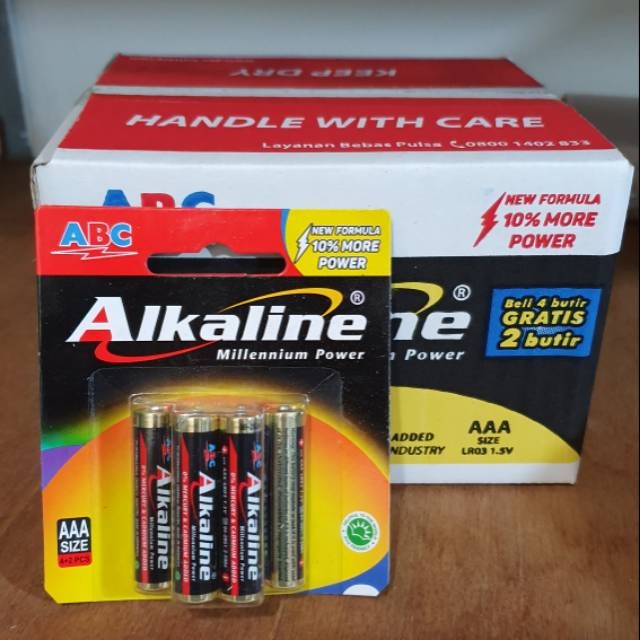 Jual Baterai ABC Alkaline A3 AAA 4 2 Baterai Remote A3 1 Box Isi 12