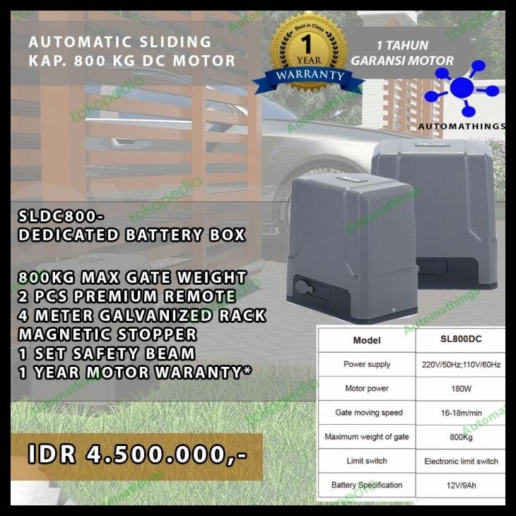 Jual Mesin Pagar Otomatis Gerbang Sliding Gate 800Kg Dc Kode 288