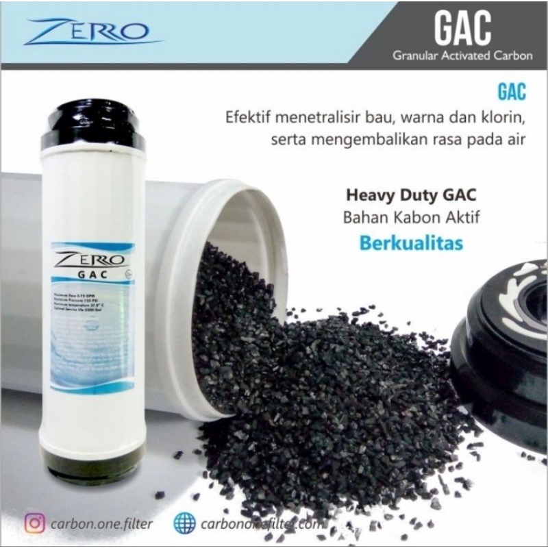 Jual Zero GAC Granular Activated Carbon Ukuran 20 Karbon Aktif