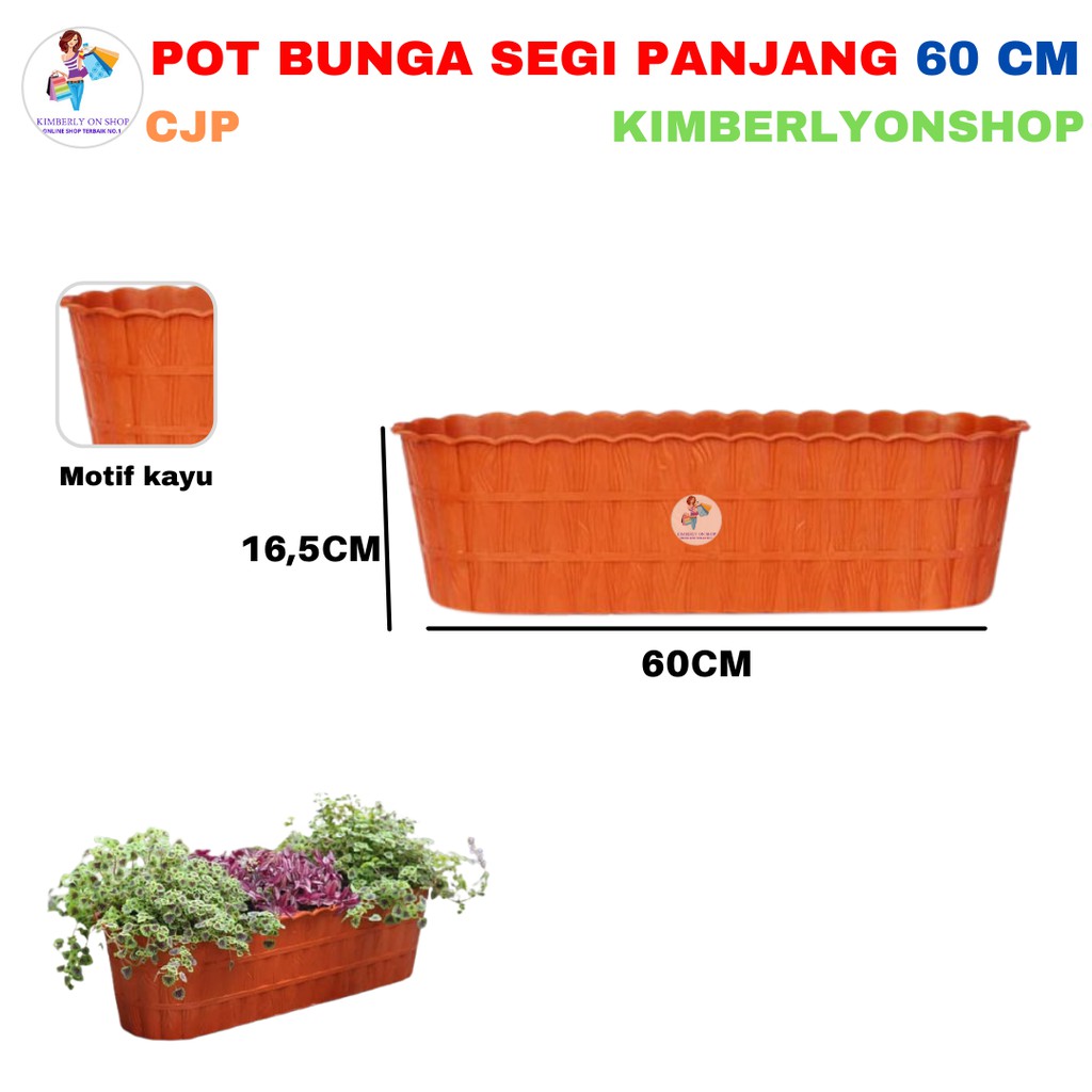 Jual Pot Bunga Segi Panjang Motif Kayu Cm Khusus Gojek Shopee