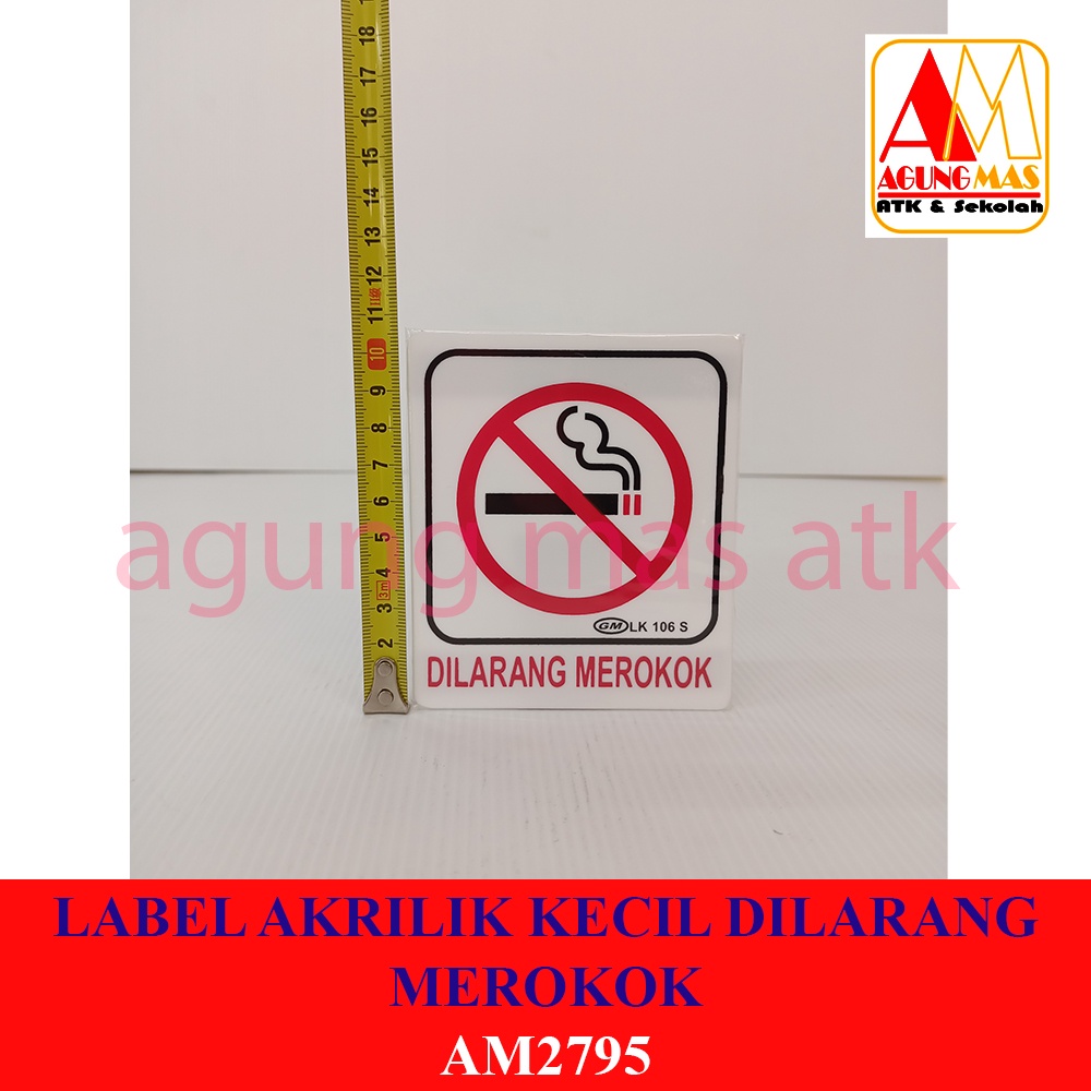 Jual LABEL AKRILIK KECIL DILARANG MEROKOK Shopee Indonesia