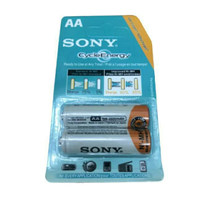 Jual Battery Aa Sony Ni Mh Baterai Mah Rechargeable Isi Ulang