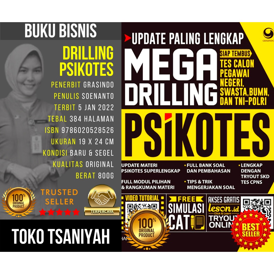 Jual Buku Psikotes Kerja Update Paling Lengkap Mega Drilling Psikotes