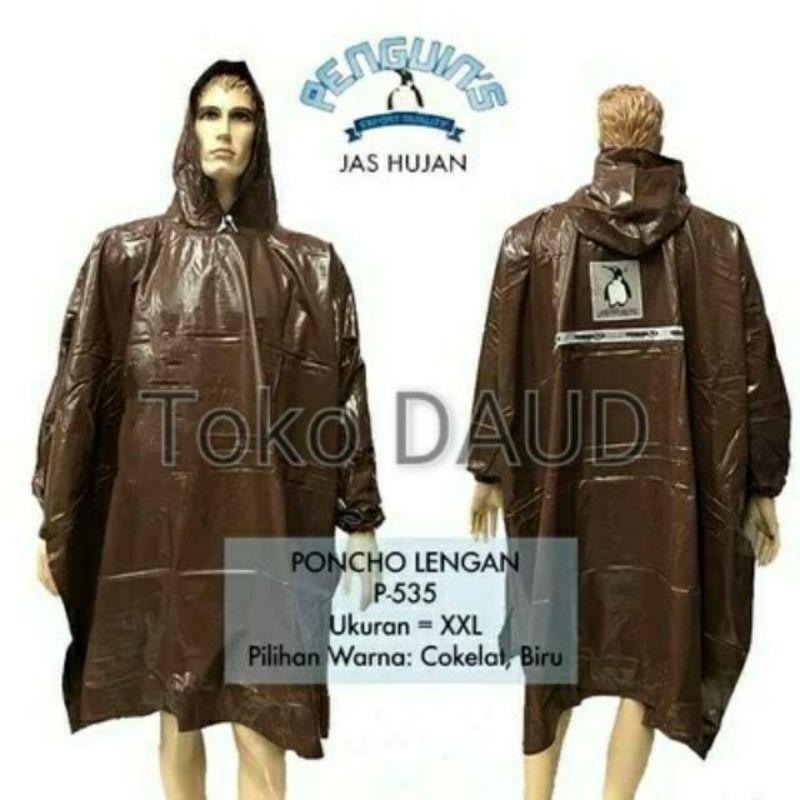 Jual Jas Hujan Poncho Lengan Penguin Lgx Super Tebal Piguin Lgx