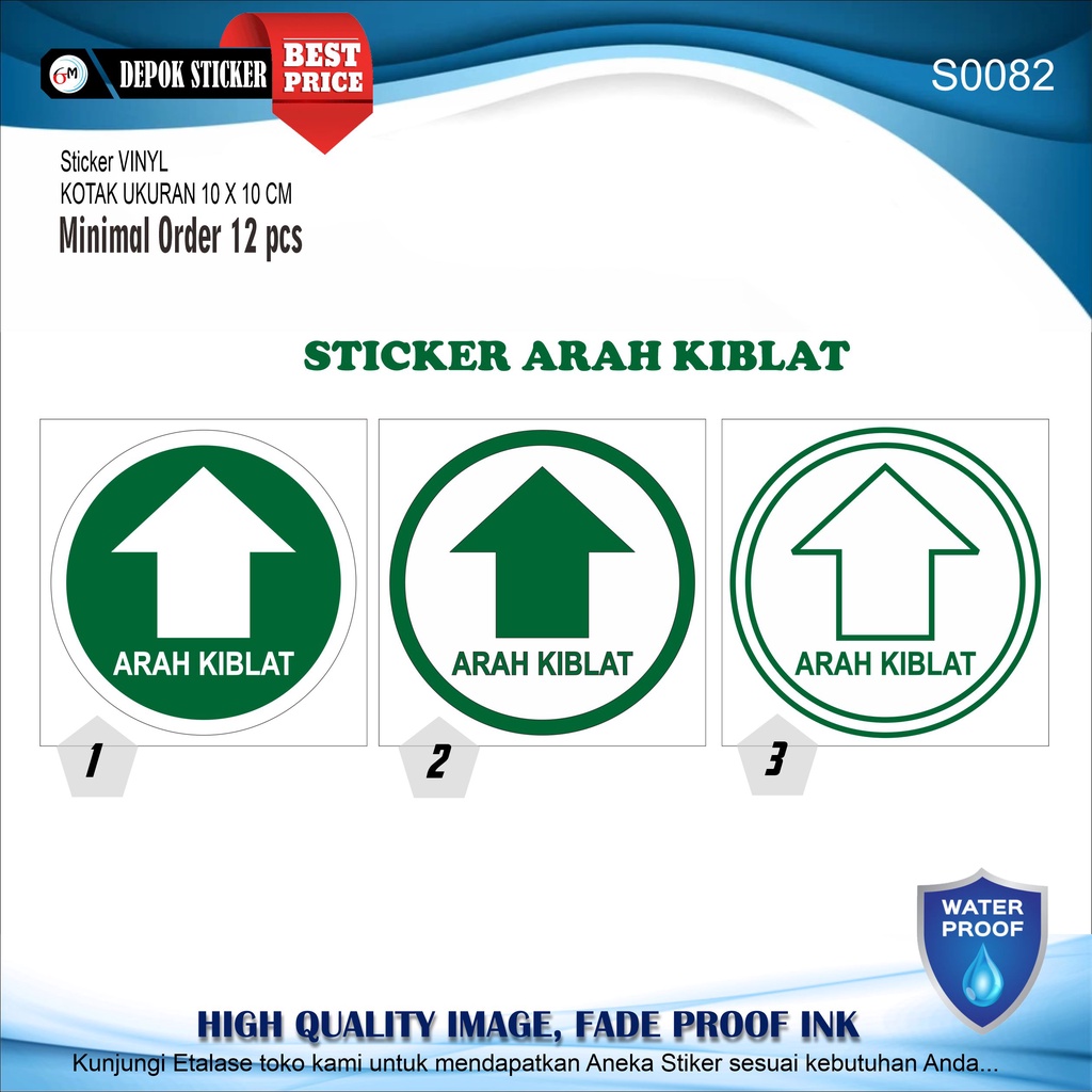 Jual Stiker Arah Kiblat Vinyl Shopee Indonesia