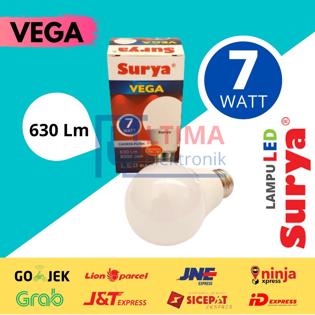 Jual Lampu LED Surya Vega 7 Watt LED Bulb Bohlam LED 7 Watt Shopee