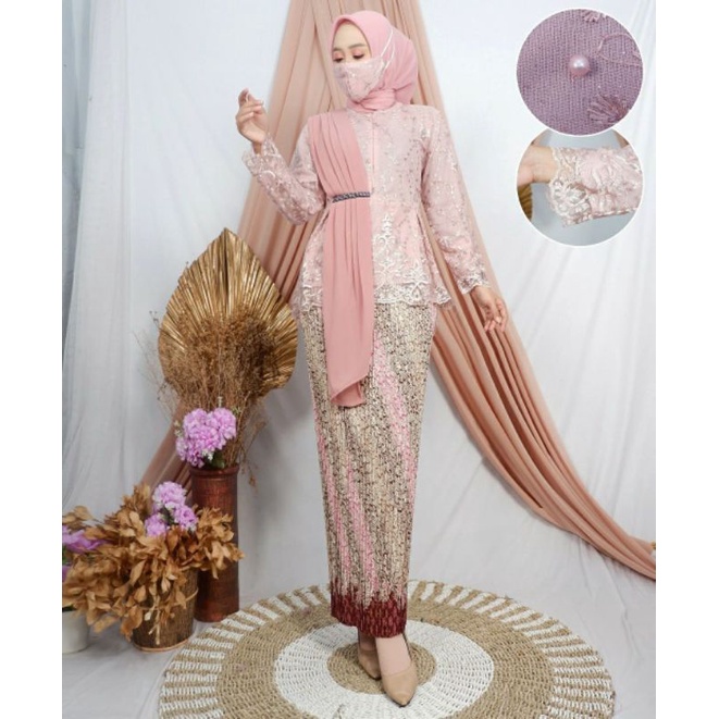 Jual SET KEBAYA SELENDANG AUREL KEBAYA MODERN KEBAYA WISUDA KEBAYA