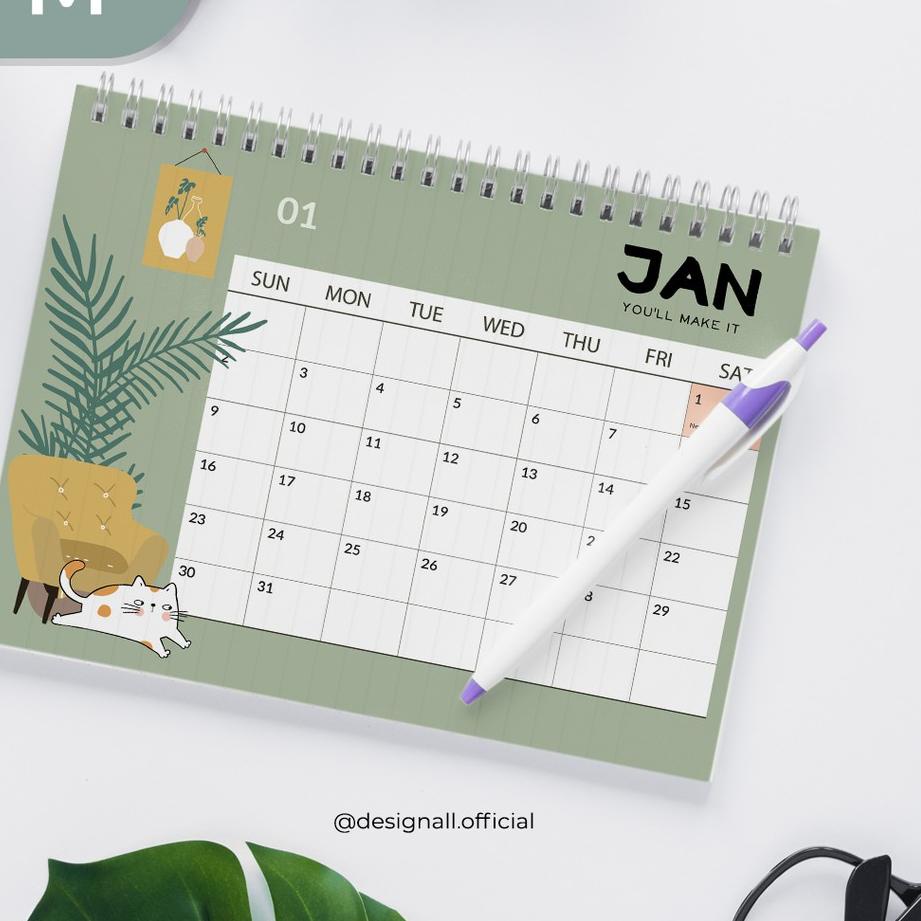 Jual Kode Dfthg Designall Kalender Meja Kalender Duduk Aesthetic