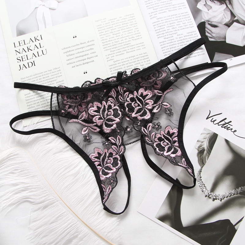 Jual Crotchless Celana Dalam Hot Thongs Lingerie Sexy Tali Transparan G