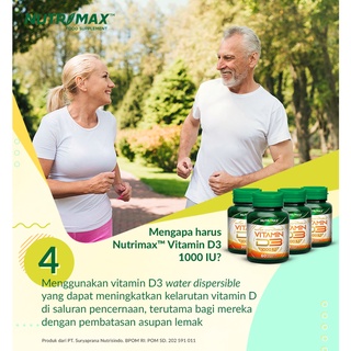 Jual Nutrimax Vitamin Vit D3 1000 IU Kesehatan Tulang Gigi Imunitas