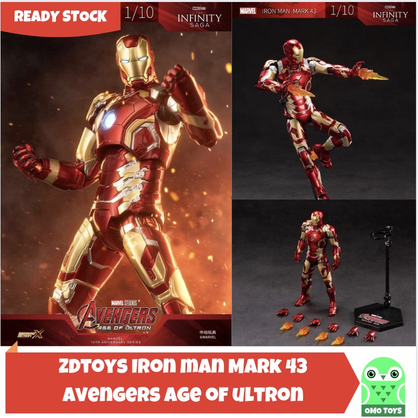 Jual Marvel Zd Toys Iron Man Mark Ironman Mk Xliii Avengers Age Of