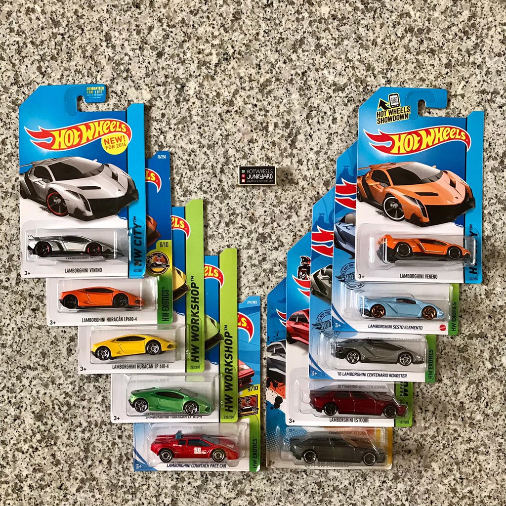 Jual Paket Hot Wheels Lamborghini Veneno Huracan Estoque Sesto Countach Dll Shopee Indonesia