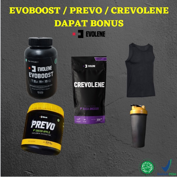 Jual Evoboost Prevo Crevolene Pre Workout Box Isi Sachet Bpom