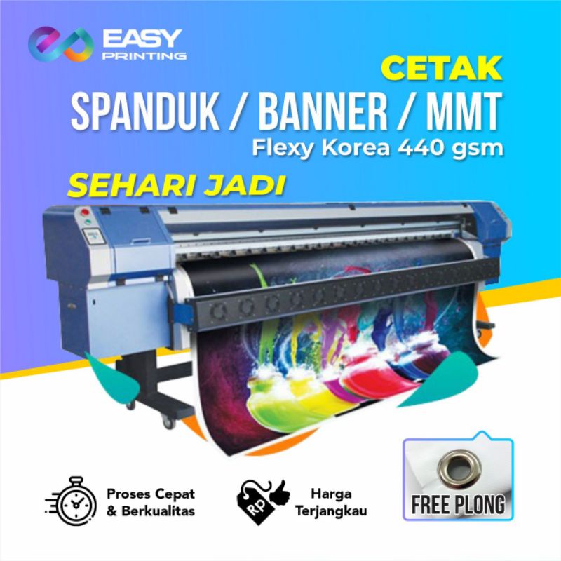 Jual Promo Cetak Banner Spanduk Mmt Bahan Fexy Korea Gsm Shopee