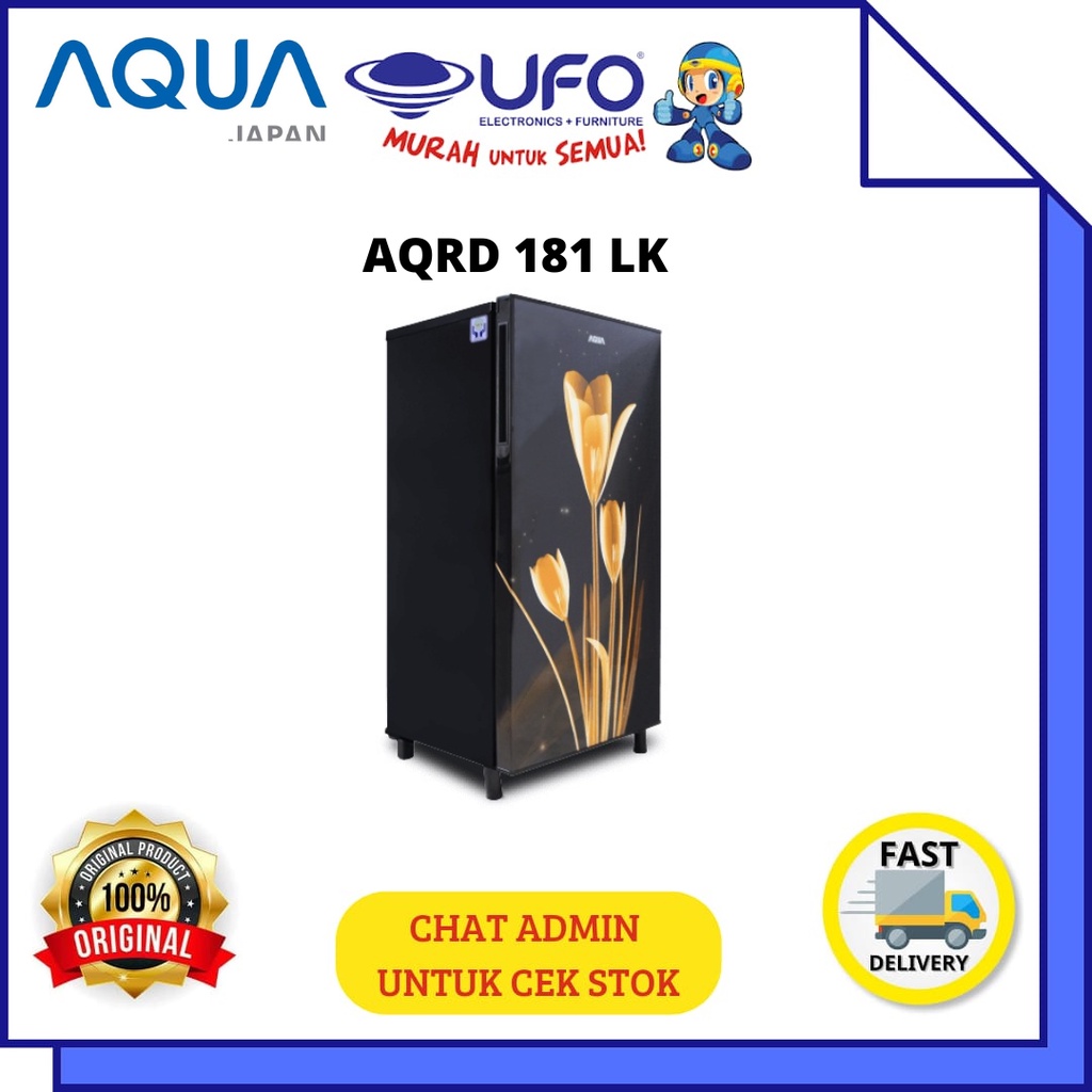 Jual Aqua AQRD181 LK LB Kulkas 1 Pintu 150L FLOWER LILY YELLOW Shopee