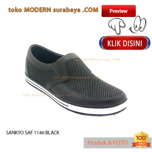 Jual SANKYO SAF 1146 BLACK SEPATU KARET MURAH PANTOFEL TAHAN AIR