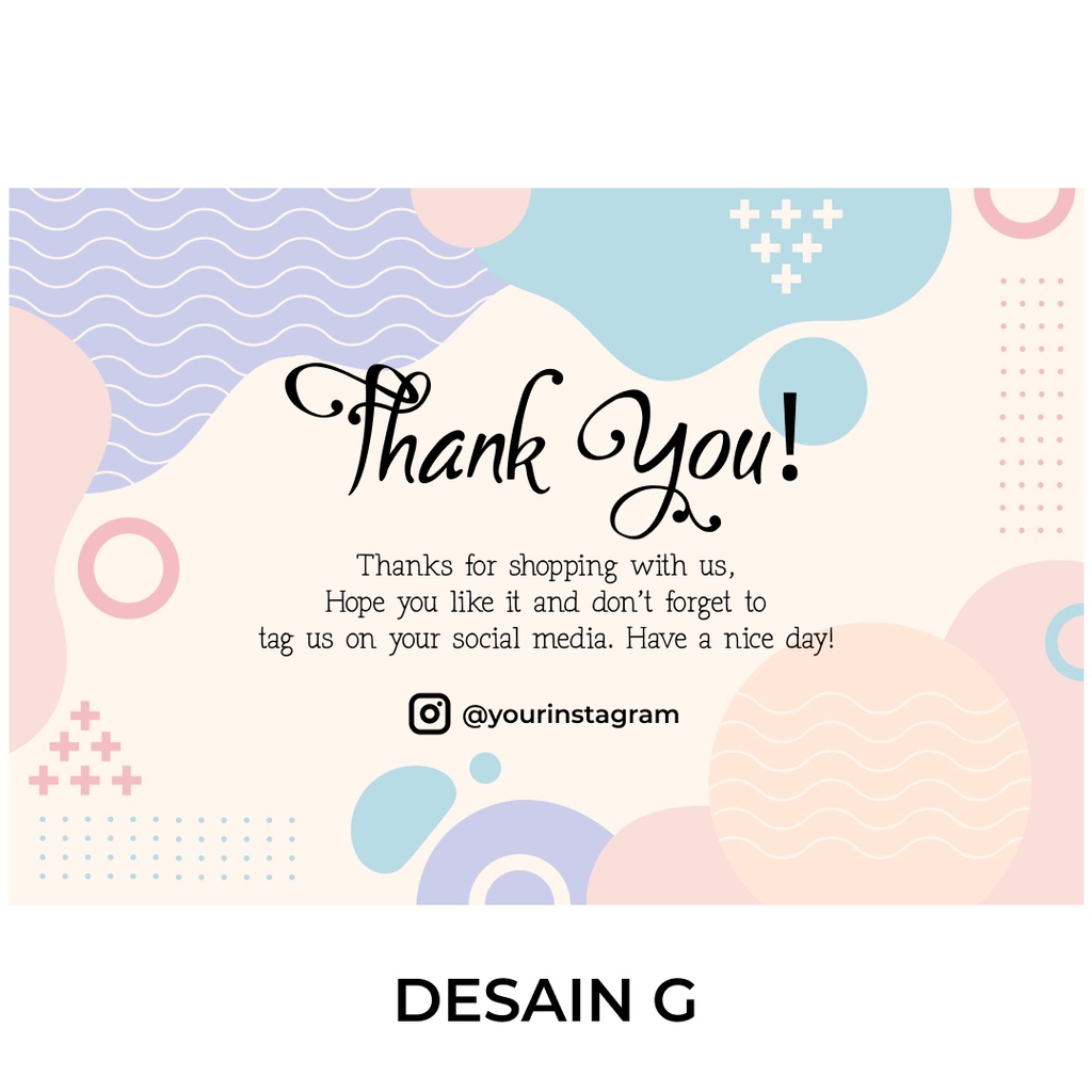 Jual Greeting Card Polos Dear Blank Card Kartu Ucapan Thank You