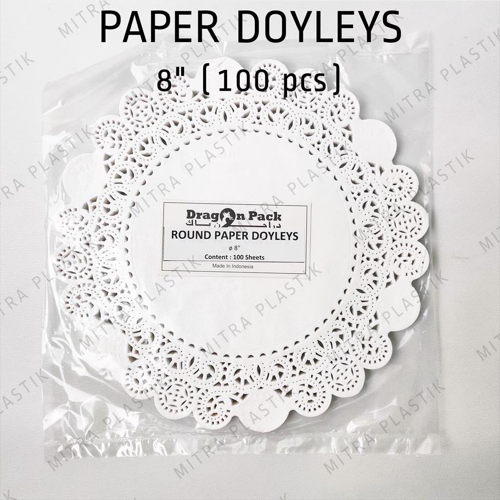 Jual Isi 100 Pcs Paper Doyleys 8 Inch Kertas Doilies 20 Cm Alas Kue