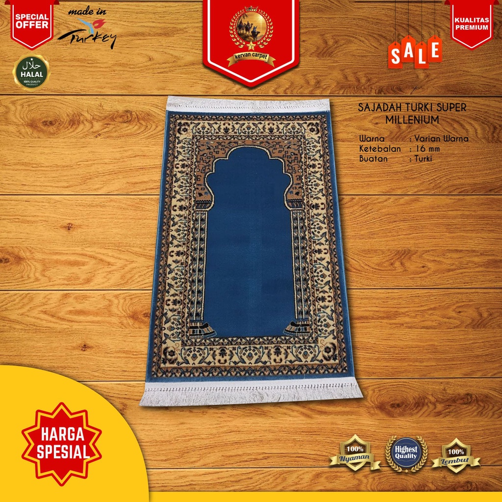 Jual Sajadah Karpet Imam Tebal Import Turki Super Millenium 80x120