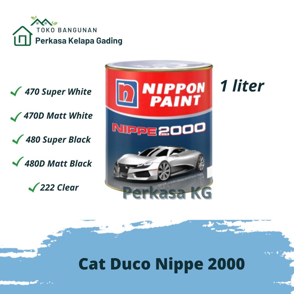 Jual Cat Duco Nippe Liter Kg Putih Dan Hitam Doff Dan