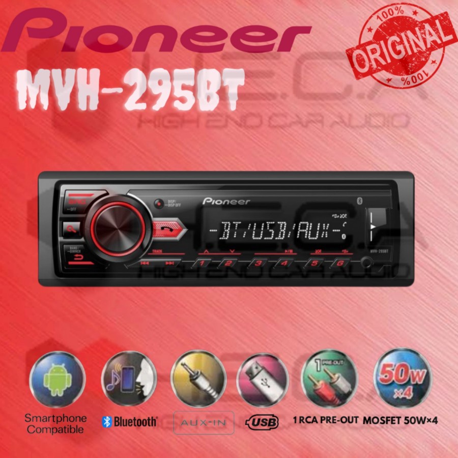 Jual Pioneer Mvh Bt Single Din Usb Radio Bluetooth Head Unit Tape